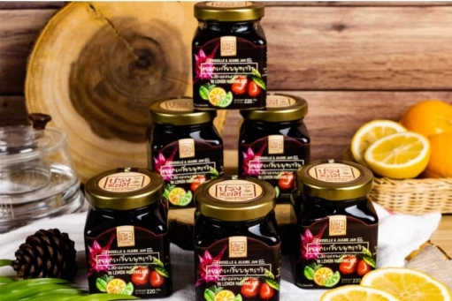 แยมกระเจี๊ยบพุทราจีนผสมเลม่อนมาร์มาเลด ขนาด 220 กรัม ราคา 149 บาท : Healthy Hut