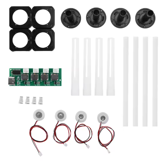 โมดูลสร้างไอน้ำ สร้างหมอก พร้องแท่งดูดซับน้ำครบชุด DC5V Unswitched Four Spray Humidifier Module Atomization Control DIY Ultrasonic Nebulizer TYPE-C Interface