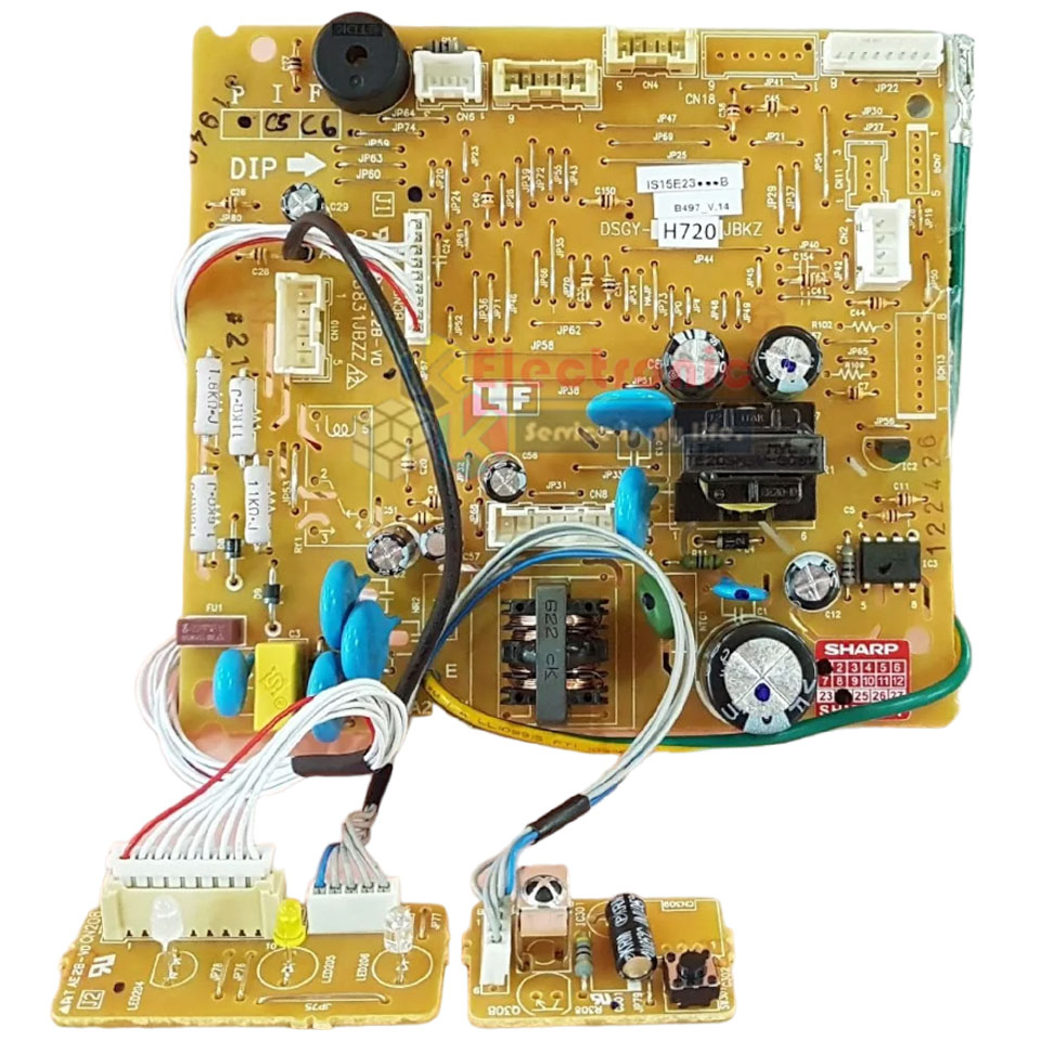 แผงบอร์ดควบคุมแอร์คอยเย็นSHARP-ชาร์ป ใช้ได้กับรุ่นที่ระบุไว้-อะไหล่ใหม่แท้บริษัท