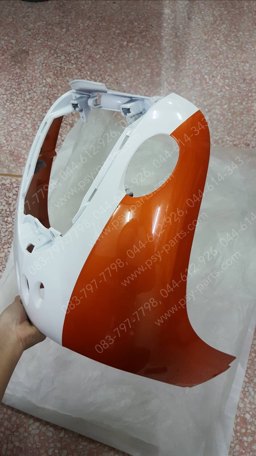 บังลม FINO แท้ๆ สีส้ม/ขาว 4D0-F8311-00-2X Yamaha