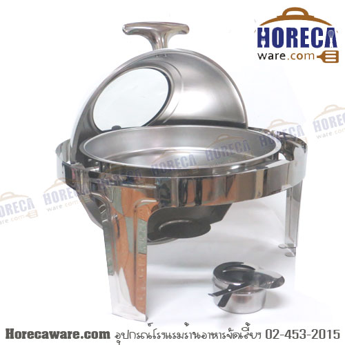 ชุดอ่างอุ่นอาหาร กลมใหญ่ ช่องกระจก โกโก [gg-yc-01]