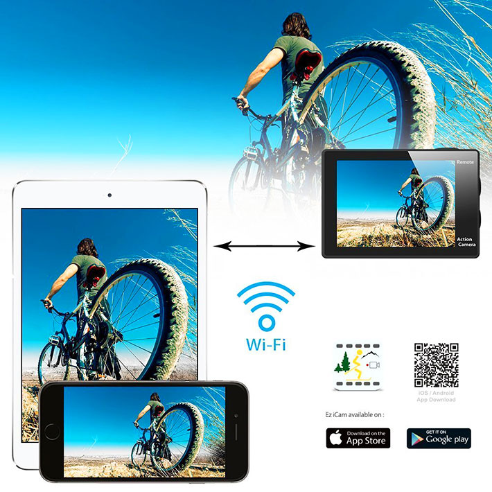 กล้อง EKEN H9R 4K Action Camera เป็นกล้องมีความละเอียดสูง 4K มาพร้อมกับ รีโมทไร้สาย Remote 2.4G ใช้งานได้ไกล 10 เมตร