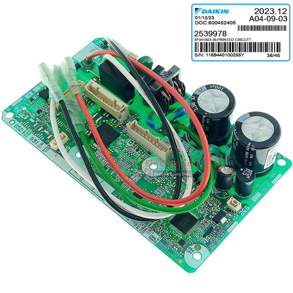 แผงบอร์ดแอร์คอยเย็นDAIKIN-ไดกิ้น รุ่น FTKQ09SV2S-อะไหล่ใหม่แท้บริษัท #อะไหล่แอร์DAIKIN