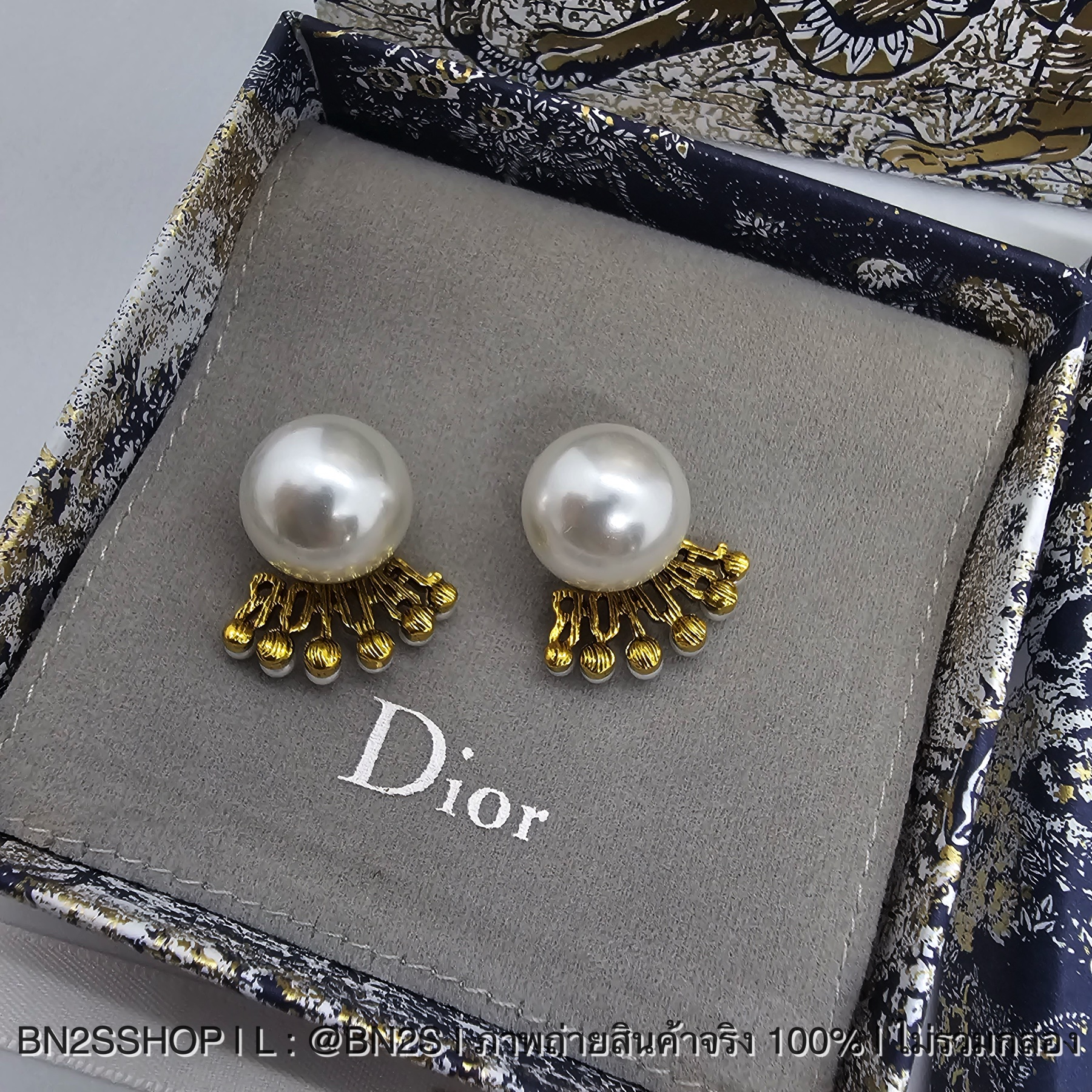 Dior Earrings pearl ต่างหูไข่มุก JA'DIOR พร้อมไข่มุกเม็ดเล็ก งานปั๊มแบรนด์ เกรดไฮเอน 1:1