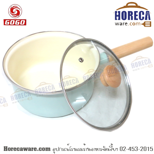 หม้อด้ามเคลือบ 20 ซม โกโก-อ่างอุ่น [gg-2.5-20]