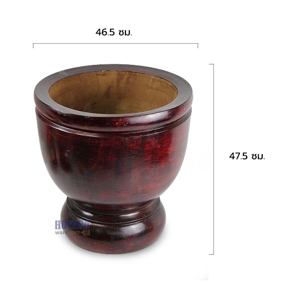 ครกไม้ เบอร์18 พร้อมสาก ไม้มุก