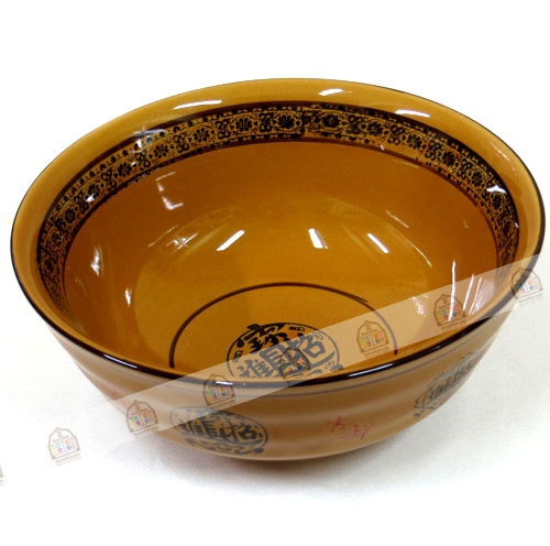 ชามบะหมี่ ลายจีน สีน้ำตาล 8" Ceramic (gg-glw-8) ***งดจัดส่ง***