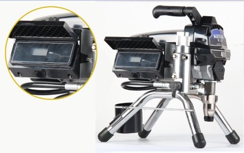 เครื่องพ่นสีไฟฟ้าแรงดันสูงแบบไร้อากาศ 495 เครื่องพ่นสีลาเท็กซ์ 110V220V หัวพ่นแบบลูกสูบภายในและภายนอก