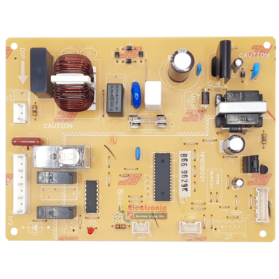 แผงบอร์ดตู้เย็น-อะไหล่ตู้เย็น- MITSUBISHI-(มิตซูบิชิ) อะไหล่แท้ สำหรับรุ่น MR-F21D/MR-FB21D/MR-F23D/MR-F26D/MR-F21C/MR-FB21C/MR-F23C/MR-F26C/MR-F21B-พาร์ท KIEP55339อะไหล่แท้