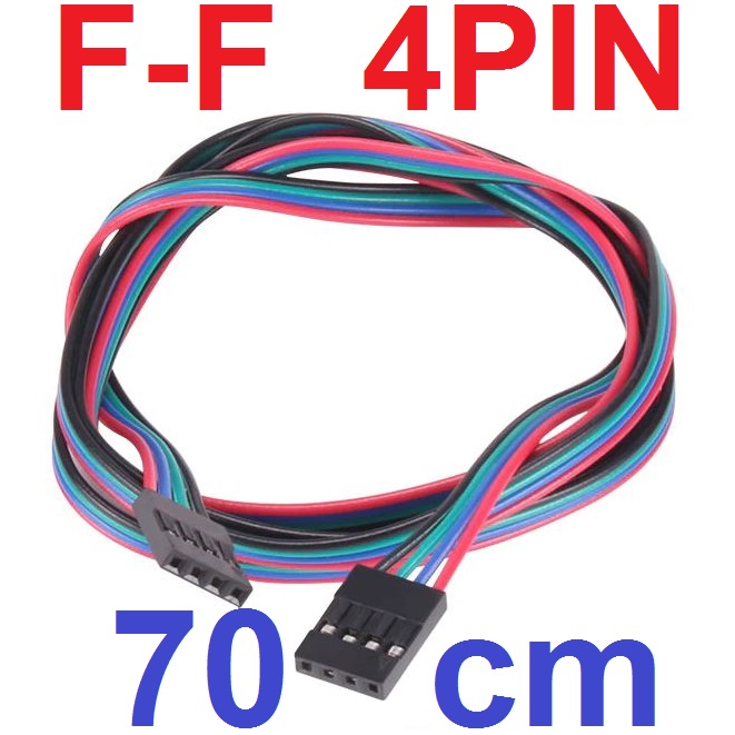 สายไฟ 4 เส้น เข้าหัวแบบเมีย-เมีย ยาว 70 cm 3pin female-female F-F DuPont cable 70cm jumper สายแพ สายจัมเปอร์