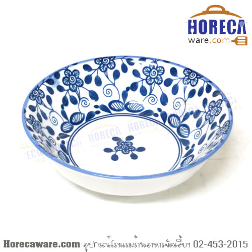[Blue Flower] Wide mouth bowl *** No shipment *** Ko Ceramic [gg-7k-4]