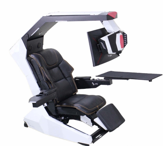 เก้าอี้เล่นเกม R1Pro Galaxy Battleship Zero Gravity พร้อมห้องนักบินปรับระยะการมองได้ เก้าอี้เล่นเกมแคปซูลอวกาศ
