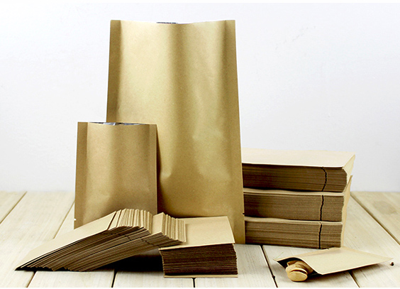 ถุงคราฟท์สูญญากาศแบบผิวเรียบ ซีล 3 ด้าน ในฟอยด์ *******(1แพค มี 100 ซอง)********