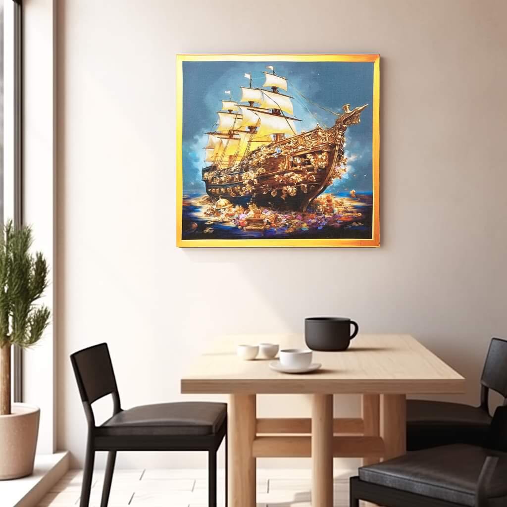 ศิลปะภาพพิมพ์เรือสำเภาขนทรัพย์ Junk_01