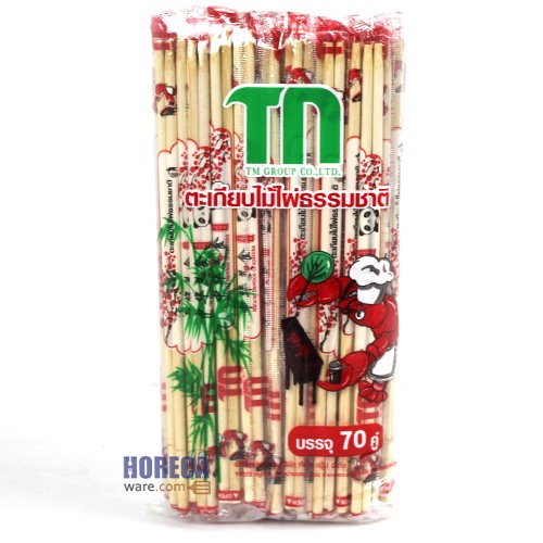 ตะเกียบไม้อนามัย แพ็คถุง 70คู่ ตราทีเอ็มจี
