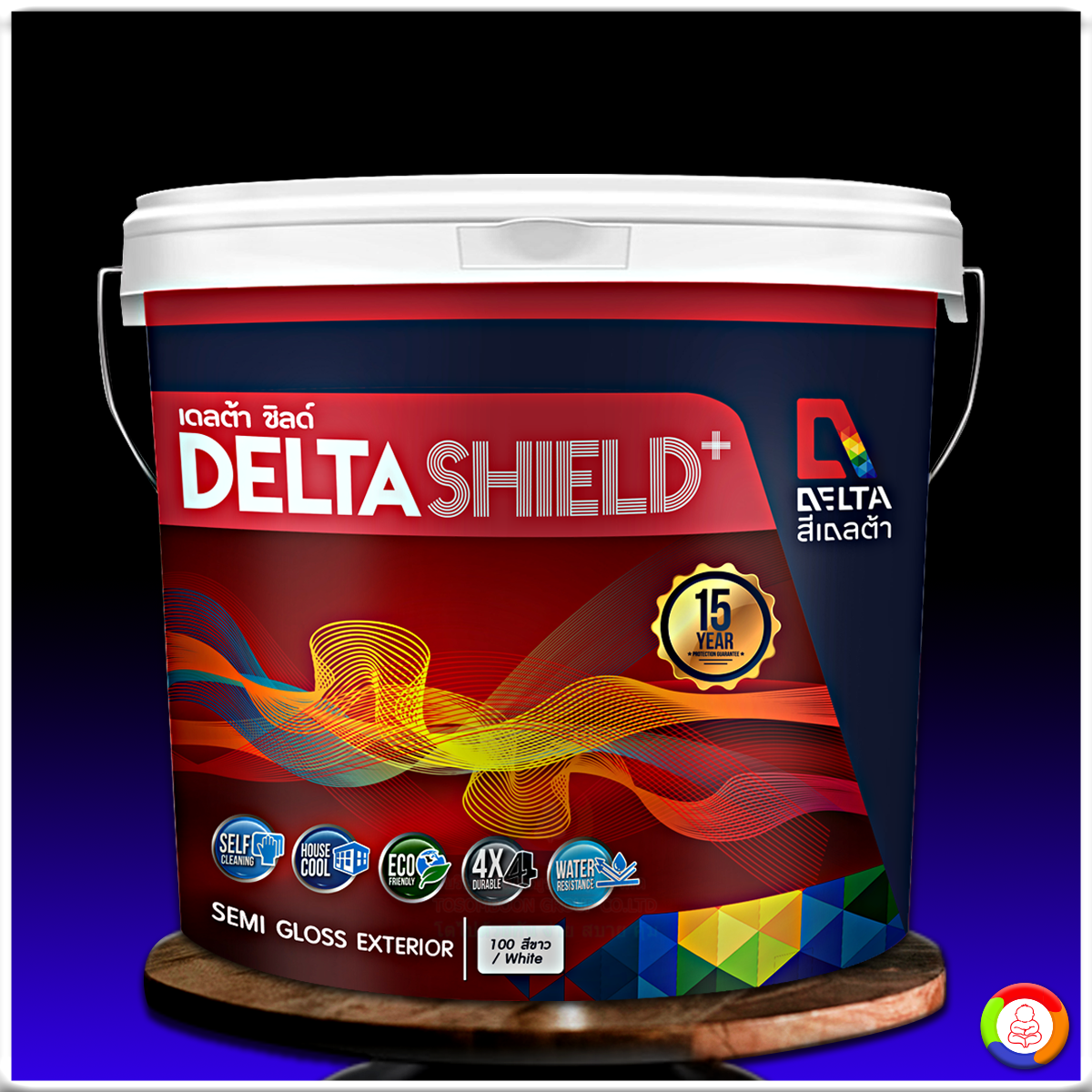 สีน้ำอะคริลิคกึ่งเงา เดลต้าชิลด์ พลัส Delta Shield Plus