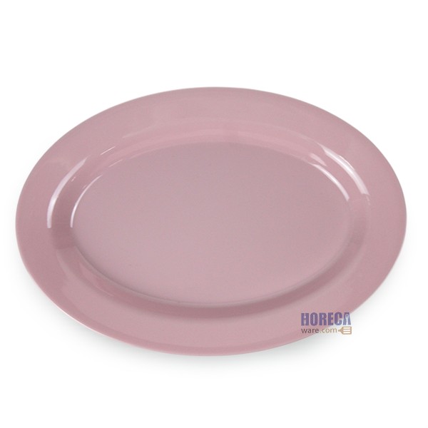 [Pink] Shallow cradle plate 11finger melamine ware