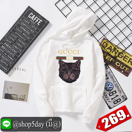 🔥 Guoci เสื้อฮู้ดแขนยาวยอดฮิต ใส่ได้ทั้งหญิงและชาย ‼️