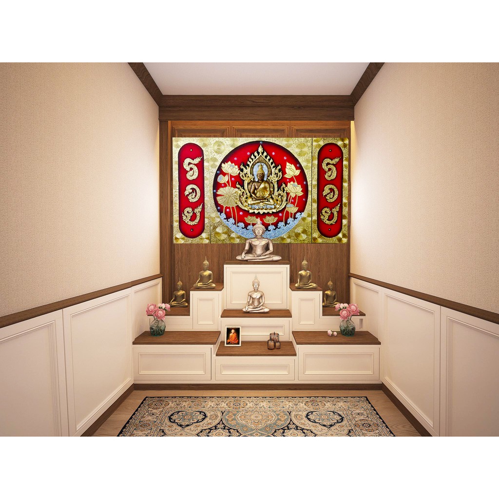 ภาพวาดนูน3มิติ ภาพติดห้องพระ ใช้ตกแต่งผนังห้อง เสริมมงคล รับทรัพย์ ภาพติดฝาผนัง ภาพติดผนังห้อง ใช้ตกแต่งผนังห้อง E0040