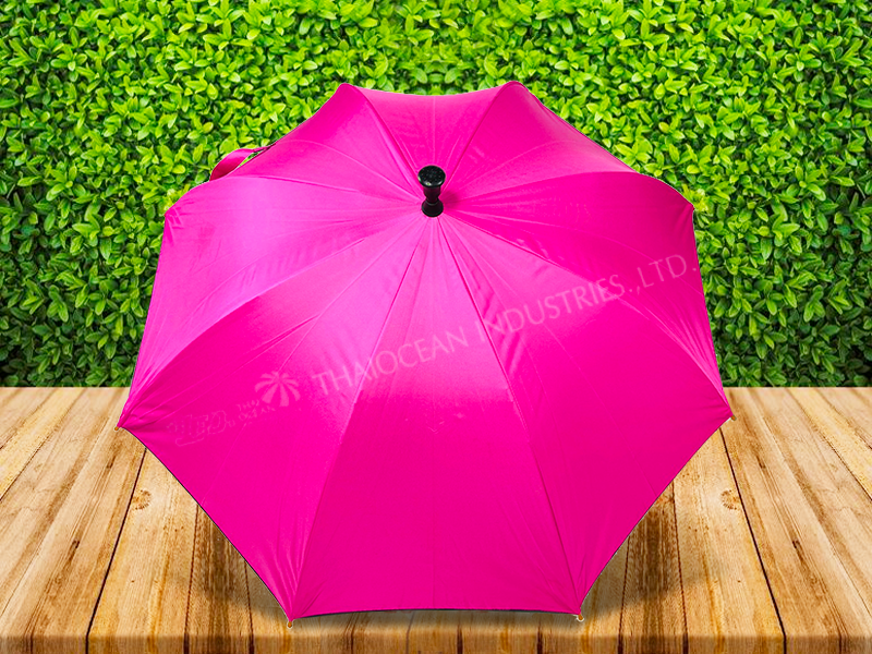 Leo ร่มยาวสปริงไม้เท้า ปลายกันลื่น ผ้า black uv กันรังสียูวี 99% ขนาด 24 นิ้ว