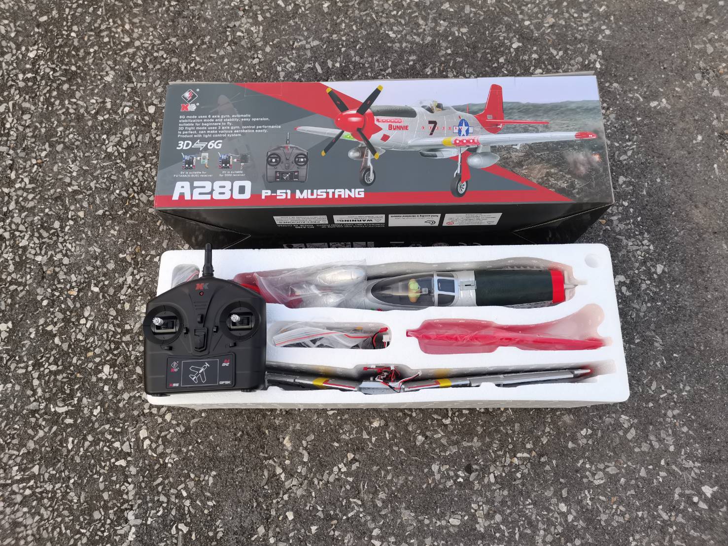 WL-TOYS A280 RC 3D-6G P51 Fighter Simulator 2.4G 3D6G สินค้าชุดพร้อมเล่น