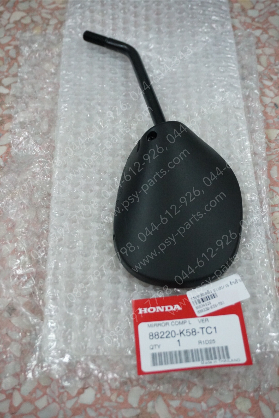 กระจกส่องหลัง WAVE 110-I/19 แท้ๆ ด้านซ้าย 88220-K58-TC1