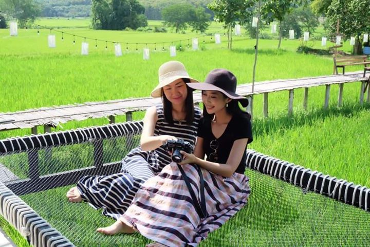 ตาข่ายริมน้ำ เปลตาข่ายร้านอาหาร 🔸รุ่นหนา 2 ชั้น 🔸 ขนาด 120 x 180 cm. + เชือกมัดติดตั้ง🔸