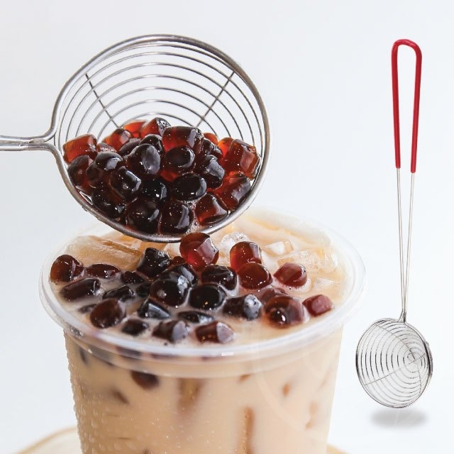 ช้อนสแตนเลส ตักไข่มุก ตักท็อปปิ้ง อุปกรณ์ร้านชานมไข่มุก ขนาด 6.5 cm บรรจุ 1 ชิ้น