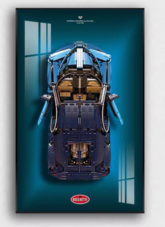 Display frame สำหรับ LEGO เลโก้ 42083 Bugatti Chiron (กรอบสำหรับตกแต่ง)