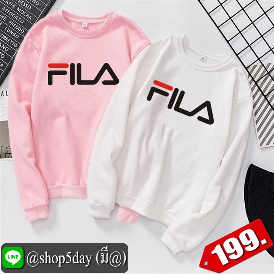 🔥 FILA เสื้อแขนยาวยอดฮิต ใส่ได้ทั้งหญิงและชาย