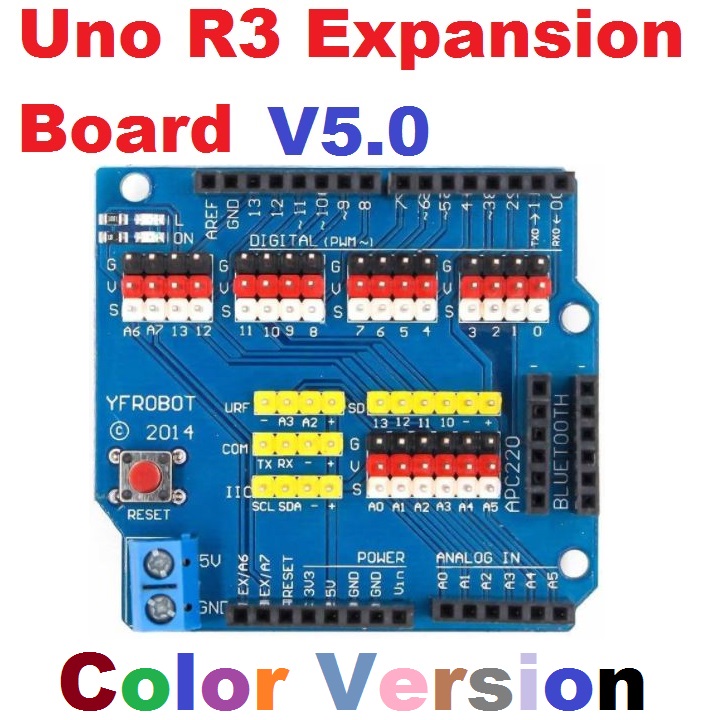 Sensor Shield V5 Expansion Board Shield For Arduino UNO R3 V5.0 Electronic Module Sensor Shield บอร์ดขยายขา