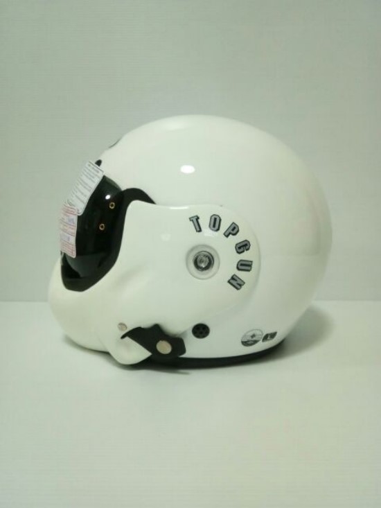 🔥หมวกกันน็อคTOPGUN สีขาวเงา