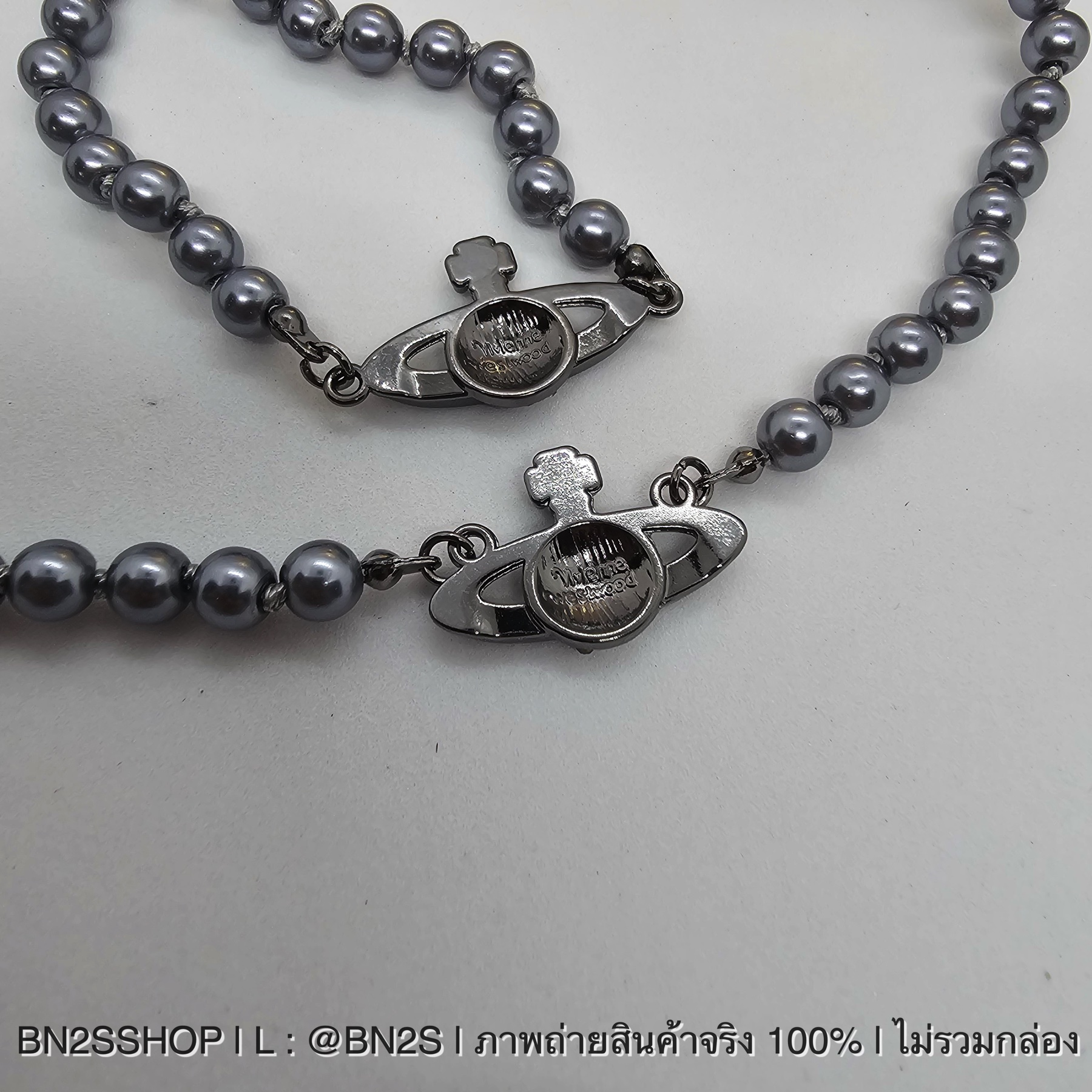 สร้อยข้อมือ | Vivienne Westwood Mini Bas Chocker สร้อยแขนวิเวียน จี้ดาวเสาร์ฝังเพชร สีดำ