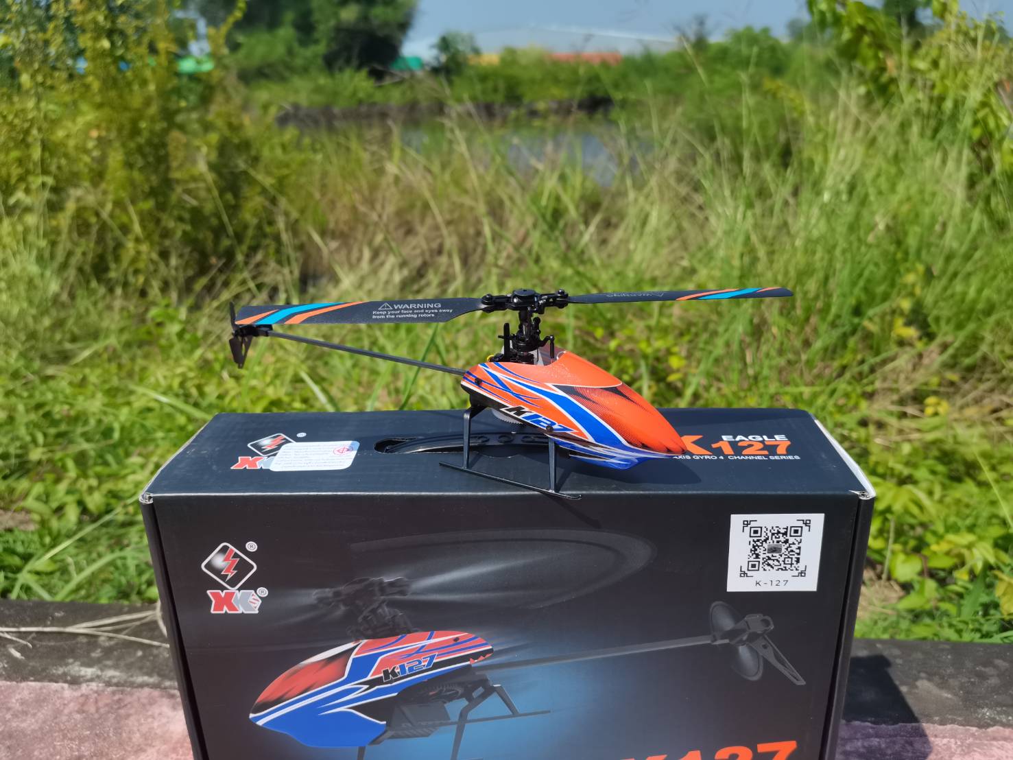 WL-TOYS XK K127 EAGLE เฮลิคอปเตอร์บังคับวิทยุ 4 CH ระบบ FBL 2.4GHZ สินค้าชุดพร้อมเล่น