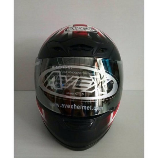 AVEXหมวกกันน็อคเต็มใบ ราคาถูก รุ่น DX MB11 สีดำด้าน แว่นปรอท