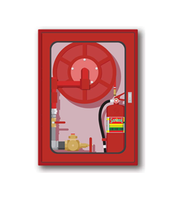 ตู้วงล้อสายดับเพลิง Fire Hose Reel Cabinet(แบบฝัง)