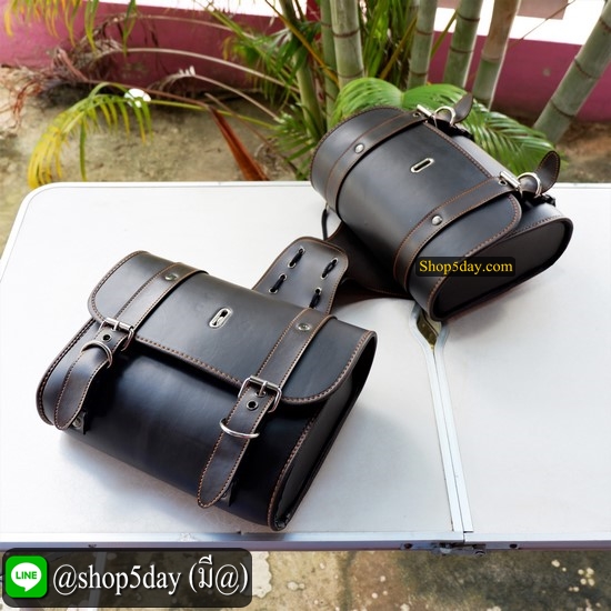 🔥 กระเป๋ารถมอเตอร์ไซค์ วินเทจ-คลาสสิค ✌️ มีสีดำ และ น้ำตาลไหม้