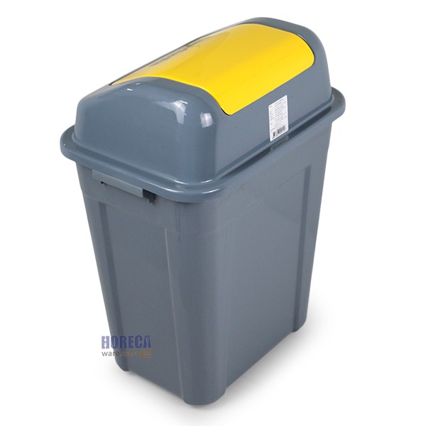 ถังขยะรีไซเคิล 24 ลิตร สีเหลือง 24x37x50ซม. เอสกิโม