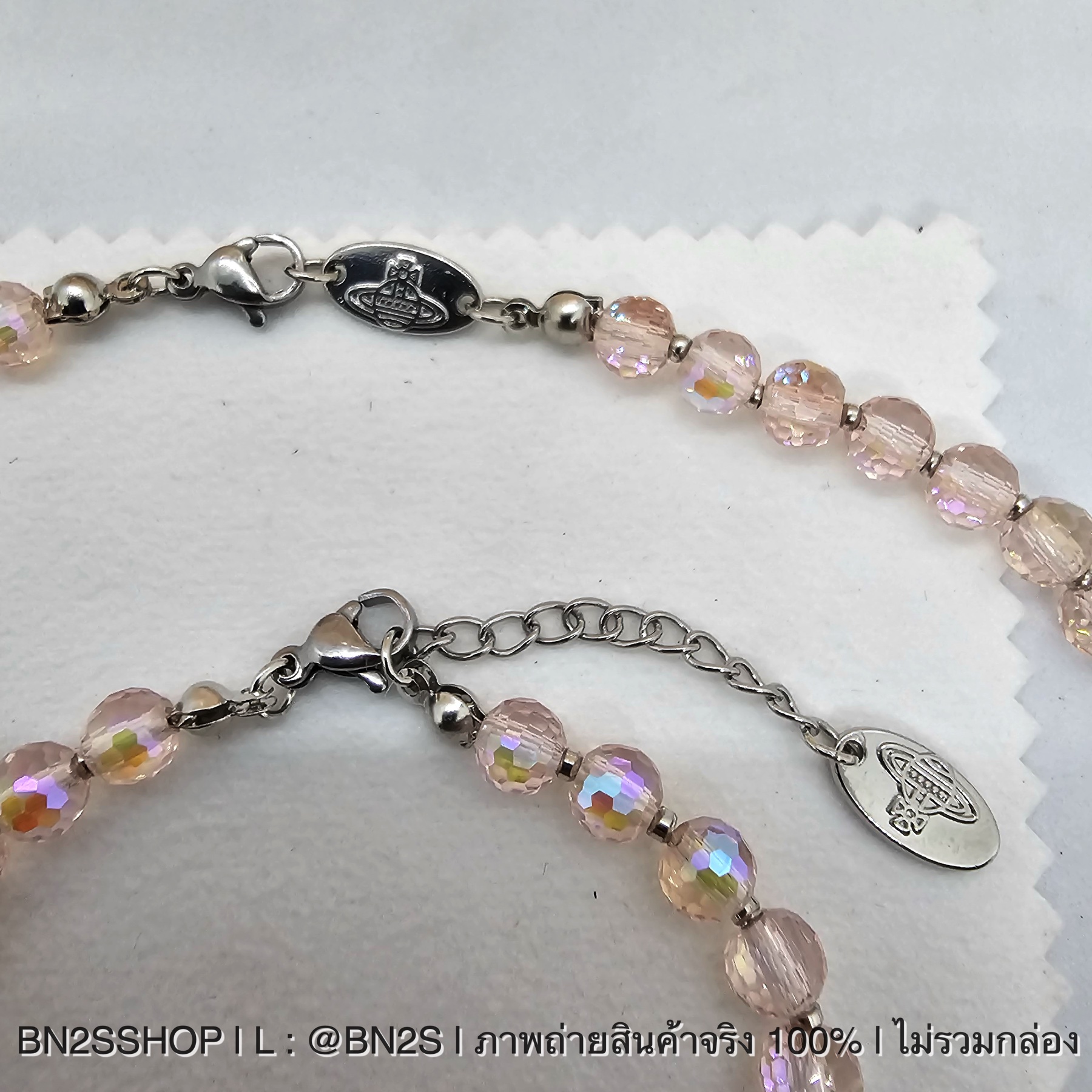 สร้อยคอ | Vivienne Westwood Mini Bas Chocker สร้อยคอจี้ดาวเสาร์สีชมพู งานสวยน่ารัก