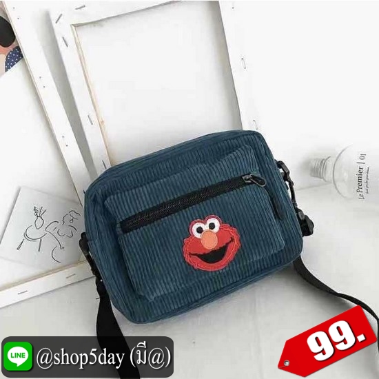 ♨️กระเป๋าสะพายข้างมาใหม่ ผ้าลูกฟูก ⚡️