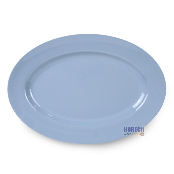 [ฟ้า] จานเปลตื้น 10 นิ้ว เมลามีนแวร์