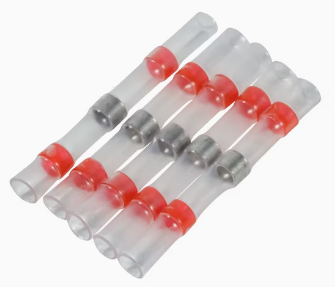 ท่อหดกันน้ำ แบบมีตะกั่วในตัว SST-S21 ใช้กับสายไฟขนาด 0.5-1.5 SQ.MM. แพ็คละ 10 ชิ้น Red Solder Seal Wire Connectors 22-18 AWG solder ring heat shrink tube terminal waterproof