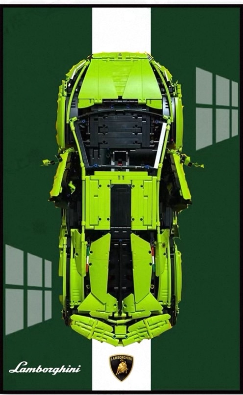 Display frame สำหรับ LEGO Technic เลโก้ 42115 Lamborghini Sián FKP 37