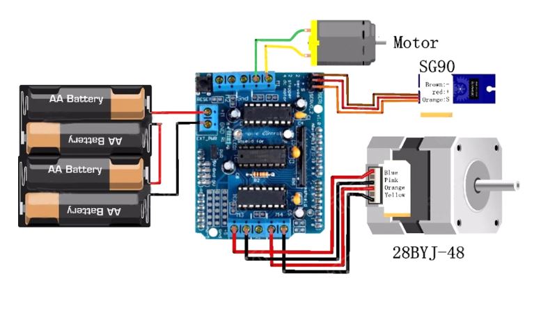 L293D Motor Drive Shield dual for arduino UNO and Mega 2560 Motor drive expansion board motor control shield