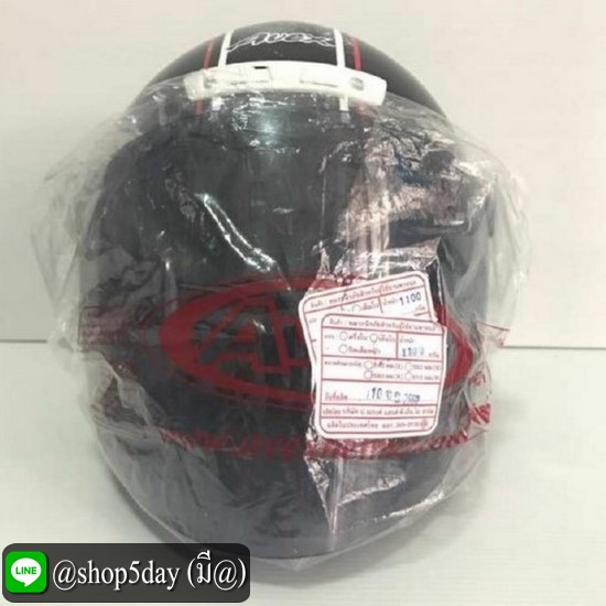 AVEX หมวกกันน็อคเต็มใบ รุ่นTEENAGE star 8 สีดำเงา แว่นดำ