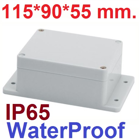 กล่องพลาสติกกันน้ำ F3-2 ขนาด 115*90*55 mm. มีหูยึดน๊อต เนื้อหนาแข็งแรงทนทาน ABS new material high end F-type waterproof IP65 plastic electrical junction box control panel box กล่องกันน้ำ