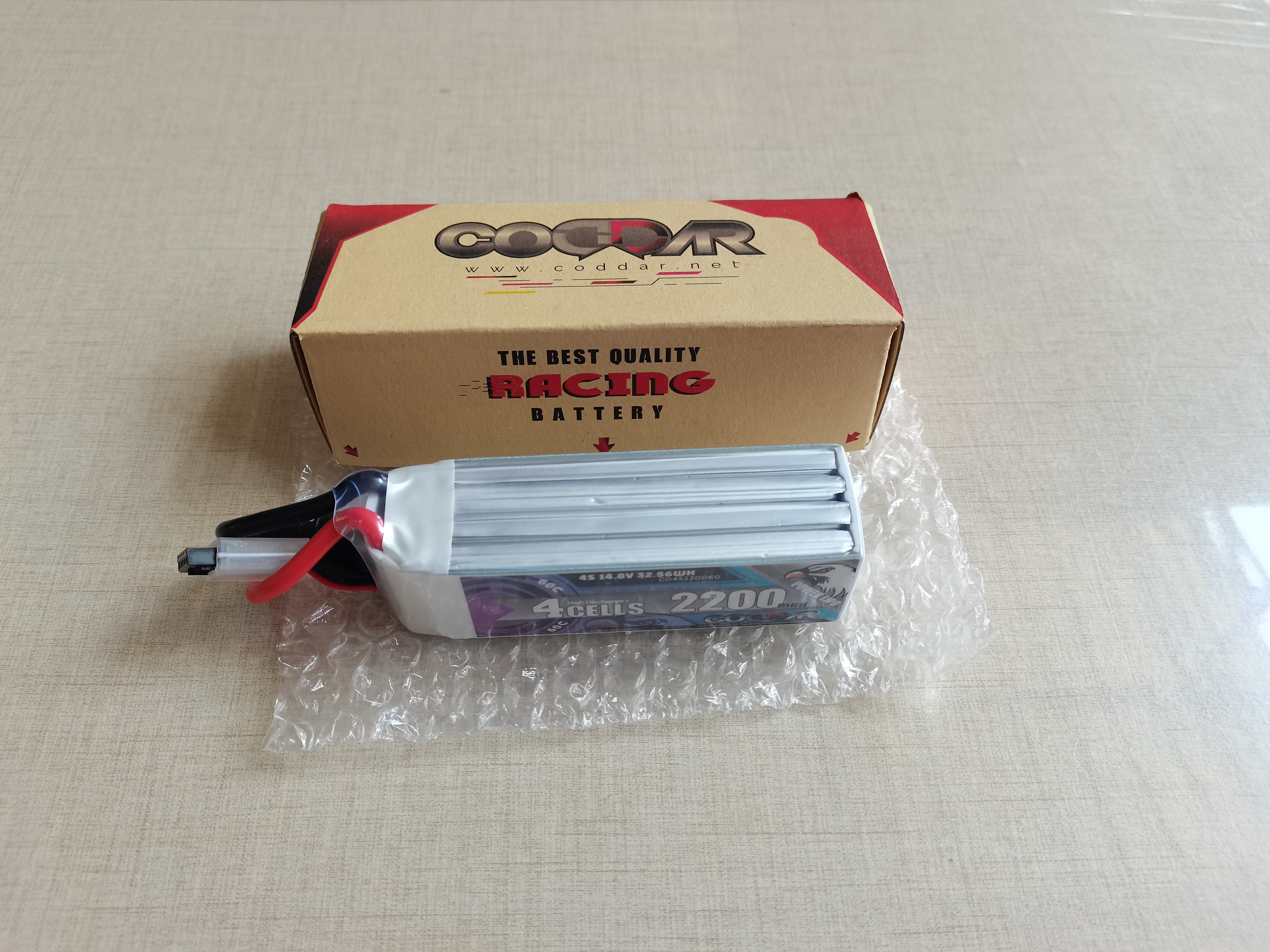 Coddar 2200Mah 4S 14.8V 60c Lipo-Batteri แบตเตอรี่ลิโพ สำหรับเครื่องบินบังคับ รถบังคับ เรือบังคับวิทยุ
