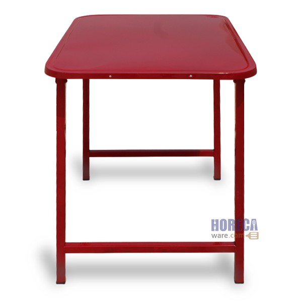 Folding table, seafood table, square swing legs, 3 feet, 90 cm, red, NF brand