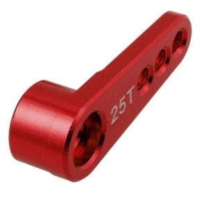 25T standard servo swing Single arm สีแดง Half arm Red color digital servo metal rudder arm steering wheel