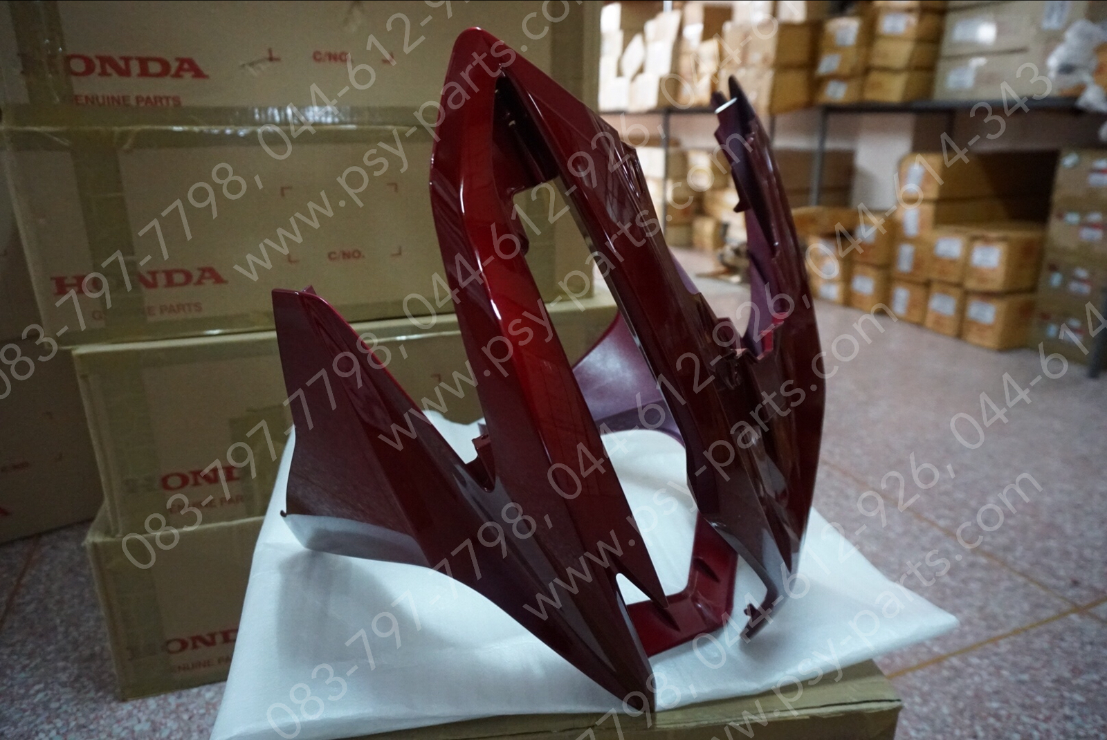 หน้ากากไฟหน้า CLICK 125-I แท้ๆ สีแดงเข้ม (R326) 64301-KZR-700ZA